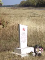Место гибели гв. лейтенанта <nobr>В. М. Большакова</nobr>, Россия, Курская область, Поныровский район