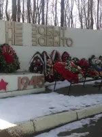 Братское кладбище советских воинов, погибших в борьбе с фашистами, среди которых похоронен Герой Советского Союза <nobr>И. М. Шишкань</nobr>, Нагорная улица