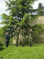 Братская могила на «Горке Героев» в поселке Лазаревское, Россия, Краснодарский край, Сочи, микрорайон Лазаревское, улица Шевченко