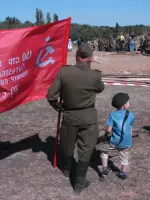 Первый камень в строительство Народного военно-исторического музейного комплекса «Самбекские высоты», Россия, Ростовская область, Неклиновский район