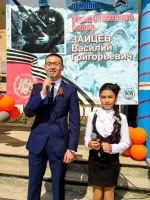 Нашей школе присвоено звание «Героя Советского союза <nobr>В. Г. Зайцева</nobr>», Россия, Челябинская область, Карталинский район, село Еленинка