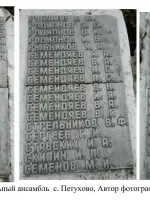 Мемориальный ансамбль, Россия, Курганская область, Петуховский район, поселок Петухово (Петушки)