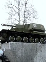 Памятник САУ <nobr>Су-76М</nobr>, Россия, Московская область, Мытищи, улица Колонцова